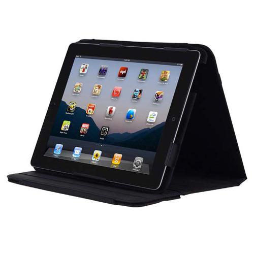 Incipio Premium Kickstand with Stylus for Apple iPad 3 (Black Nylon) - IPAD-250