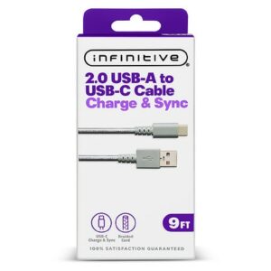 Infinitive USB A to C Braided Cable 9ft - 1.0 ea
