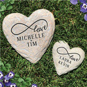 Infinity Love Couple Heart Garden Stone