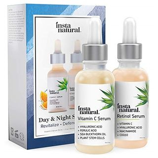 InstaNatural - Day & Night Skin Duo - Retinol and Vitamin C Serum Set of 2: 30ml / 1 fl oz