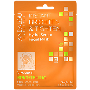 Instant Brighten & Tighten Hydro Serum Facial Mask - Vitamin C Fiber Sheet Mask (1 Mask)