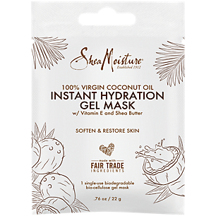 Instant Hydrating Gel Mask - Soften & Restore - 100% Virgin Coconut Oil with Vitamin E & Shea Butter (1 Mask)