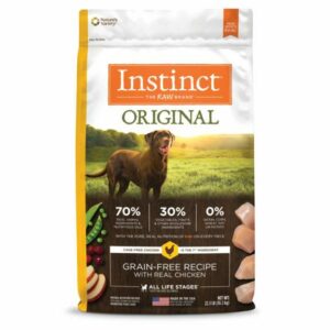 Instinct Original Grain-Free Recipe with Real Chicken Freeze-Dried Raw Coated Dry Dog Food, 22.5 lbs.