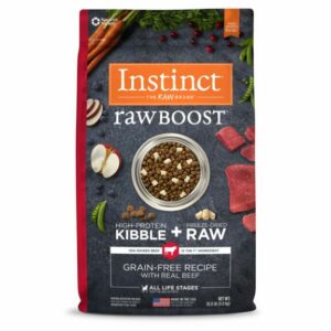 Instinct Raw Boost Grain-Free Recipe with Real Beef Dry Dog Food with Freeze-Dried Raw Pieces, 20 lbs.