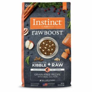 Instinct Raw Boost Grain-Free Recipe with Real Salmon Dry Dog Food with Freeze-Dried Raw Pieces, 19 lbs.