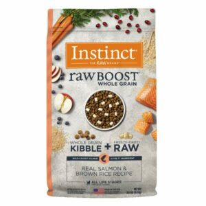 Instinct Raw Boost Whole Grain Real Salmon & Brown Rice Recipe Dry Dog Food with Freeze-Dried Raw Pieces, 20 lbs.