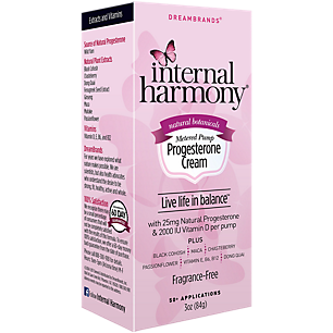 Internal Harmony Progesterone Cream with 25MG Natural Progesterone & 2,000 IU Vitamin D (3 Ounces)