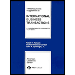 International Business Transactions, 1999 Documents Supplement