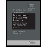 International Intellectual Property: Problems, Cases, and Materials - Supplement