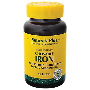 Iron with Vitamin C & Herbs - High Potency (90 Chewable Tablets)