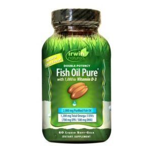 Irwin Naturals Double-Potency Fish Oil with Vitamin D3, Softgels - 60.0 ea