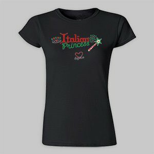 Italian Princess Personalized Womens Fitted T-Shirt