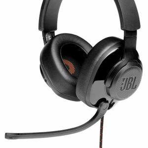 JBL Quantum 300 Black Hybrid Wired-Over-Ear Gaming Headset W/ Flip-Up Mic