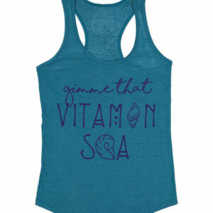 Jane Marie Women's Tank Tops bright - Bright Blue 'Gimme That Vitamin Sea' Racerback Tank - Women