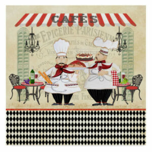 Jean Plout 'French Cafe Chefs' Canvas Art