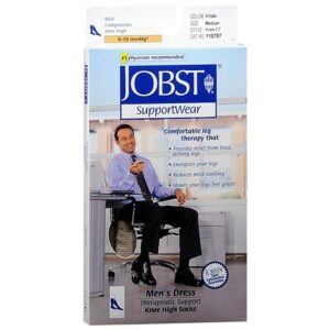 Jobst SupportWear Men's Mild Compression Knee High Socks Khaki - 1.0 pr
