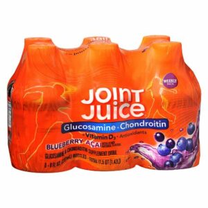 Joint Juice Glucosamine + Chondroitin Supplement Drink Blueberry Acai - 8.0 oz x 6 pack