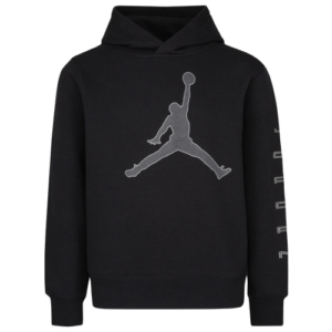 Jordan Boys Jordan AJ11 Jumpman Class Hoodie - Boys' Preschool Black/Gray Size 5