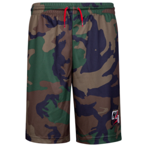 Jordan Boys Jordan Camo Smash Up Mesh Shorts - Boys' Grade School Green/Black Size XL