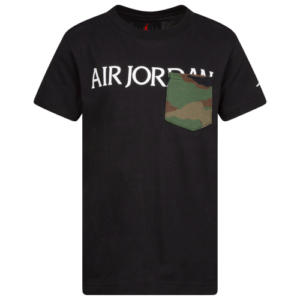 Jordan Boys Jordan Classic Camo Pocket T-Shirt - Boys' Preschool Black/Olive Size 7