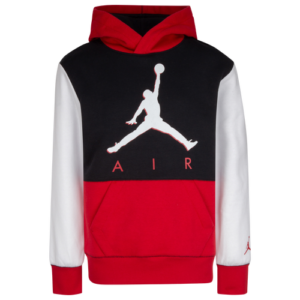 Jordan Boys Jordan Cross Court Pullover Hoodie - Boys' Grade School Red/Black Size M