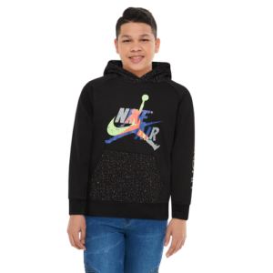 Jordan Boys Jordan Jumpman Classics Hoodie - Boys' Grade School Black/Atmoshpere Grey Size L