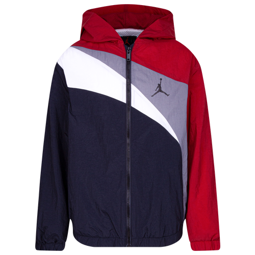 Jordan Boys Jordan Jumpman Wave Windbreaker - Boys' Grade School Red/Blue Size L