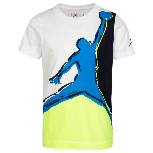 Jordan Boys Jordan Painted Jumpman S/S T-Shirt - Boys' Preschool White Size 6