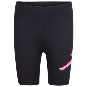 Jordan Girls Jordan Fadeaway Bike Shorts - Girls' Grade School Black/Green/Pink Size L