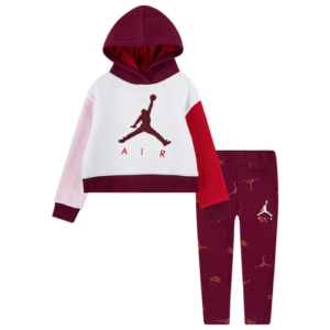 Jordan Girls Jordan Fleece Legging Set - Girls' Toddler Maroon/Red Size 4T