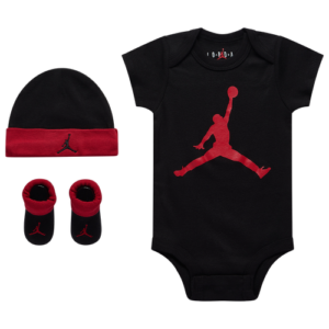 Jordan Girls Jordan Jumpman 3 Piece Creeper Set - Girls' Infant Black/Gym Red Size 6-12M