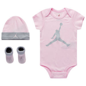 Jordan Girls Jordan Jumpman 3 Piece Set - Girls' Infant Pink Foam/Wolf Grey Size 6-12M