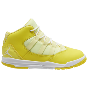 Jordan Girls Jordan Max Aura - Girls' Preschool Basketball Shoes Dynamic Yellow/White/Citron Tint Size 12.0