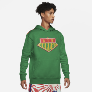 Jordan Mens Jordan DNA Sport Hoodie - Mens Lucky Green/Track Red Size S