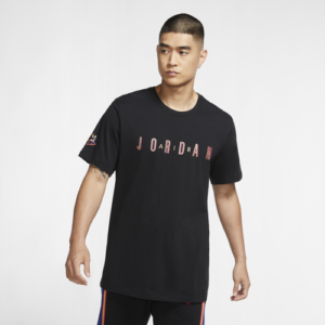 Jordan Mens Jordan DNA Sport T-Shirt - Mens Black/Metallic Gold Size M