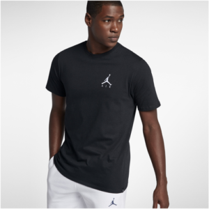 Jordan Mens Jordan Jumpman Air Embroidered T-Shirt - Mens Black/White Size M