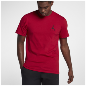 Jordan Mens Jordan Jumpman Air Embroidered T-Shirt - Mens Gym Red/Black Size XL