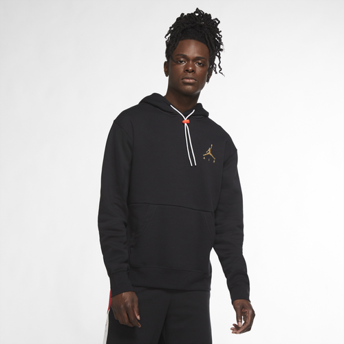 Jordan Mens Jordan Jumpman Air Fleece Hoodie - Mens Black/Black/Black Size XXL