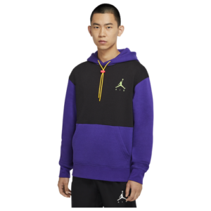 Jordan Mens Jordan Jumpman Air Fleece Hoodie - Mens Court Purple/Black/Racer Pink Size L