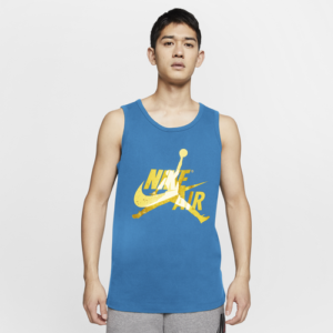 Jordan Mens Jordan Jumpman Classics Logo Tank Top - Mens Blue/Yellow Size S