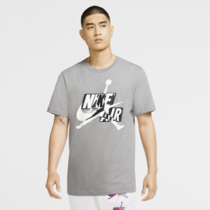 Jordan Mens Jordan Jumpman HBR T-Shirt - Mens Gray/White/Black Size S