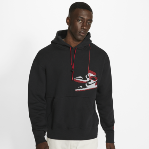 Jordan Mens Jordan Jumpman Holiday Hoodie - Mens Black/Red/White Size XXL