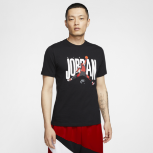 Jordan Mens Jordan Jumpman Photo T-Shirt - Mens Black/White Size XL