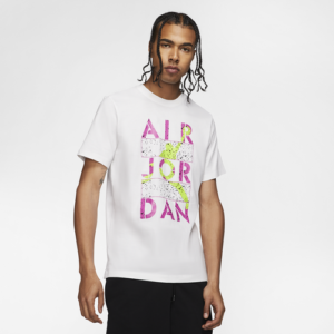 Jordan Mens Jordan Jumpman Seasonal T-Shirt - Mens White/Pink/Volt Size XXL