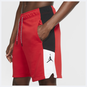 Jordan Mens Jordan Legacy 1 Shorts - Mens University Red/Dark Grey/White Size M