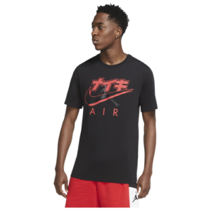 Jordan Mens Jordan Legacy 1 T-Shirt - Mens Black/Red Size L