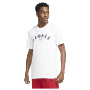 Jordan Mens Jordan Legacy 1 T-Shirt - Mens White/Black Size S