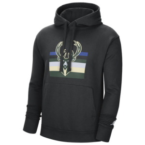 Jordan Mens Jordan NBA Statement PO Fleece Hoodie - Mens Black/White/Beige/Tan Size S