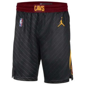 Jordan Mens Jordan NBA Statement Shorts - Mens Black/Red/Gold Size L