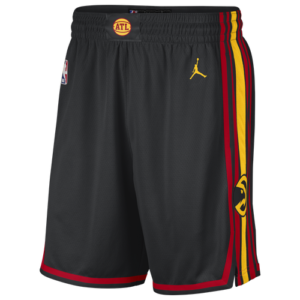 Jordan Mens Jordan NBA Statement Shorts - Mens Black/Red/Yellow Size S